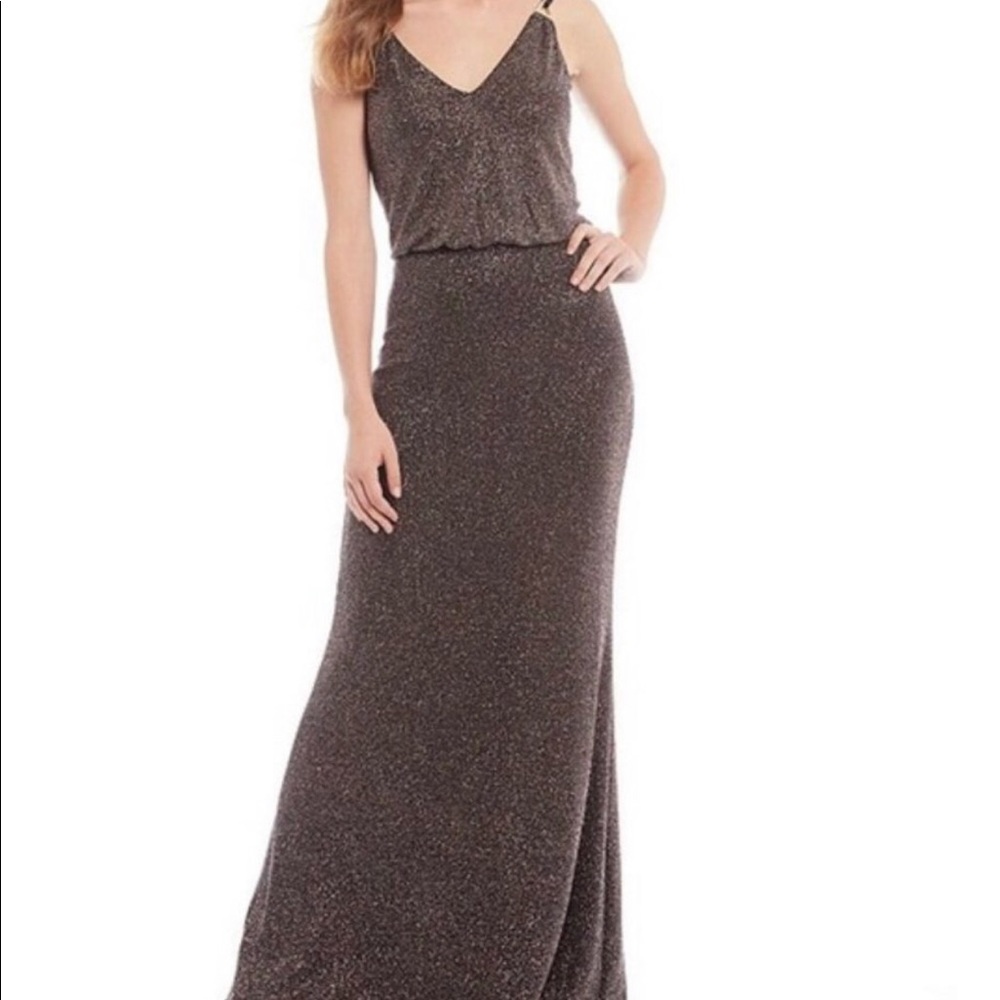 METALLIC CALVIN KLEIN GOWN